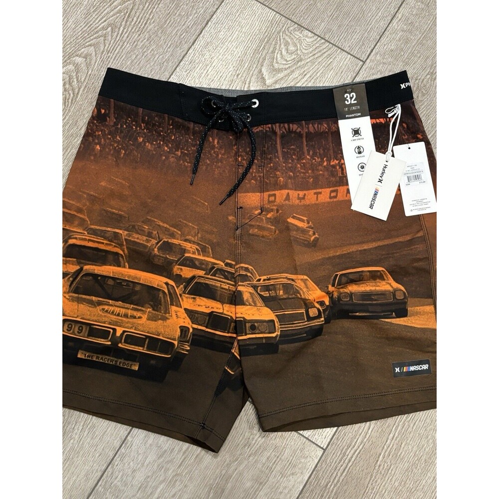 Hurley x Nascar Racing Mens Size 32‎ 18" Phantom Shorts Boardshorts Finishline